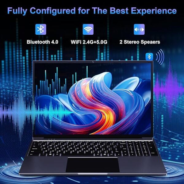 jumper Laptop Computer 16 inch FHD Display, 12GB RAM, 256GB SSD, 128GB eMMC, 5G/2.4G WiFi, Type-C, HDMI, Numeric Keypad, Bluetooth, 38Wh Battery, 5305U Processor, Cooling System - Image 4