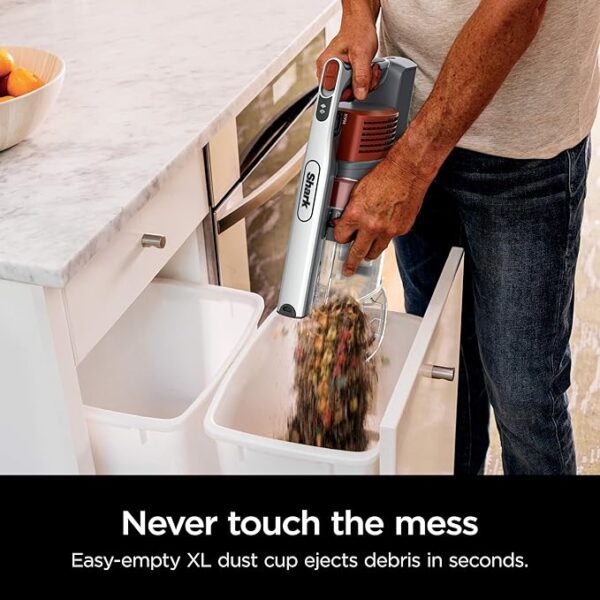 Shark Pet Pro Cordless Stick Vacuum with MultiFLEX, HEPA Filter, Lightweight, Powerful Suction, 40min Runtime, Removable Hand Vacuum, Includes Crevice Tool & Dusting Brush, UZ351H - Image 6