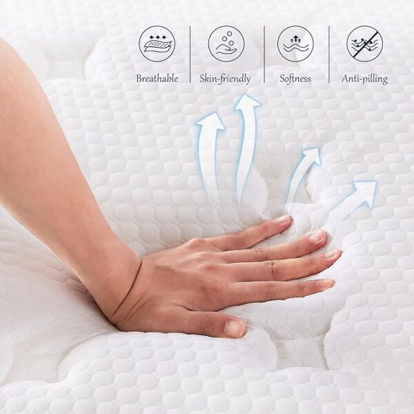 Full Size Mattress, 10 inch Hybrid Full Mattress in a Box, Memory Foam Mattress with Pocket Springs, Pressure Relief & Motion Isolation, CertiPUR-US Certified, Medium Firm - Image 3