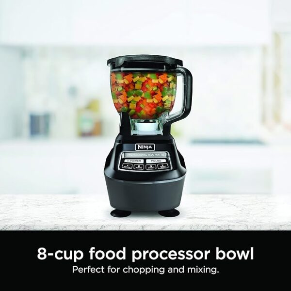 Ninja Blender, Food Processor, Blender for-Smoothies, Includes Pitcher, Smoothie Cup, and 8-Cup Bowl, Salsa, Dough, Shakes, Slush, and Frozen Drinks, Mega Kitchen System, 120 Volts, Black, BL770AMZ - Image 4