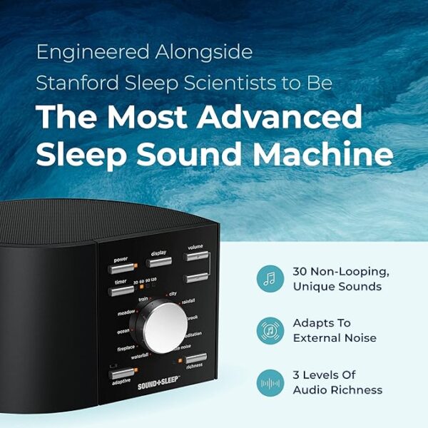Sound+Sleep High Fidelity Sleep Sound Machine with 30 Guaranteed Non-Looping Nature Sounds, and Sleep Timer - Image 6