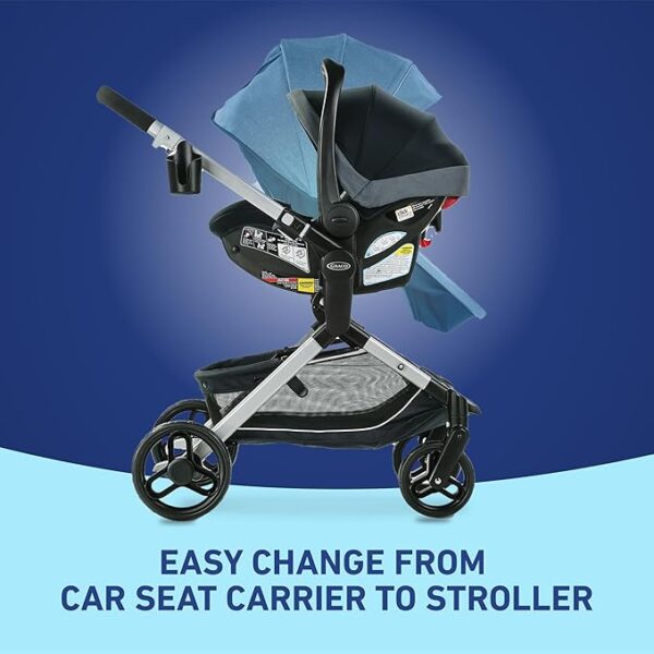 Graco Modes Nest Travel System with Adjustable Reversible Seat, Pram Mode, Lightweight Aluminum Frame, and SnugRide 35 Lite Elite Infant Car Seat, Sullivan - Image 5