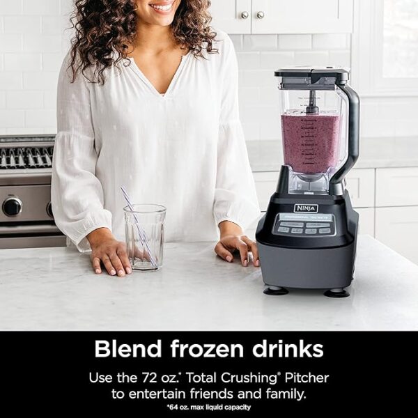 Ninja Blender, Food Processor, Blender for-Smoothies, Includes Pitcher, Smoothie Cup, and 8-Cup Bowl, Salsa, Dough, Shakes, Slush, and Frozen Drinks, Mega Kitchen System, 120 Volts, Black, BL770AMZ - Image 6