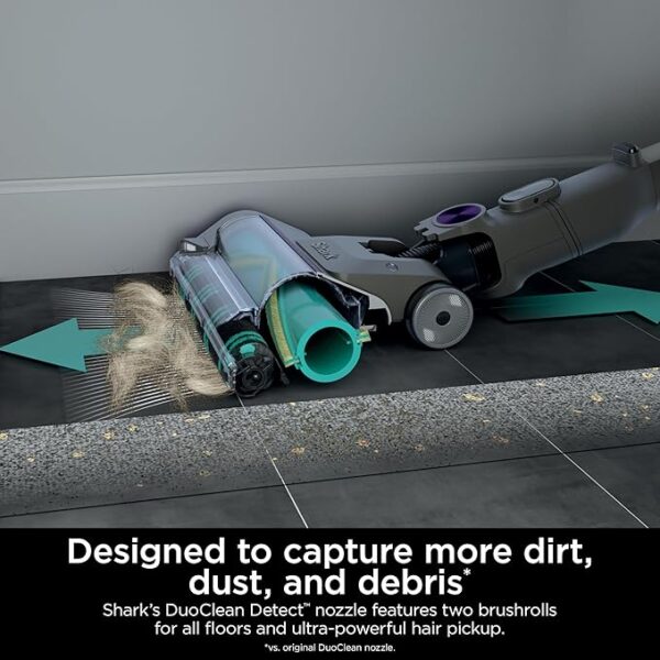 Shark Cordless Vacuum Cleaner with HEPA Filter, PowerDetect Clean & Empty, Powerful Suction, Pet Hair Pickup, Carpets & Hardfloor, Grey/Purple, IP1251 - Image 4