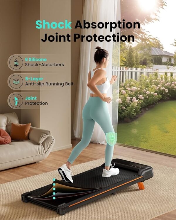 Walking Pad, Under Desk Treadmill with Incline for Home Office 2.5HP Portable Walking Treadmill with 280 Lbs Weight Capacity Walking Machine, Remote Control, LED Display - Image 4