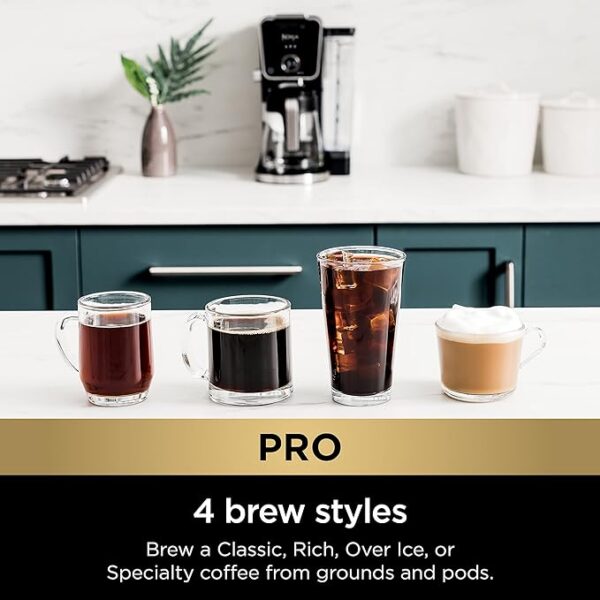 Ninja Drip Coffee Maker With K Cup Combo, DualBrew Pro Specialty Coffee System, Coffee Machine Compatible with K-Cup Pods, 12 Cup Single Serve Coffee Makers with Paper Filter, CFP301 - Image 3