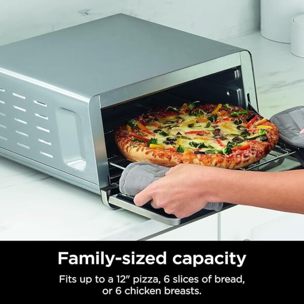 Ninja Flip Toaster Oven&Air Fryer, 8-in-1 Functionality, Flip Up&Away Capability for Storage Space, LargeCapacity, Air Fry Basket, SheetPan, Wire Rack&Removable Crumb Tray, Stainless,1800 watts, SP151 - Image 5
