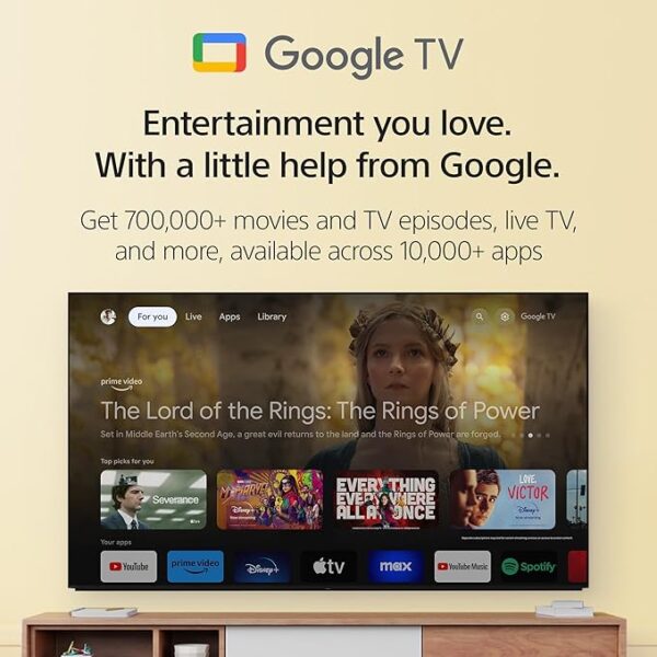 Sony 85 Inch 4K Ultra HD TV X77L Series: LED Smart Google TV KD85X77L- Latest Model, Black - Image 2