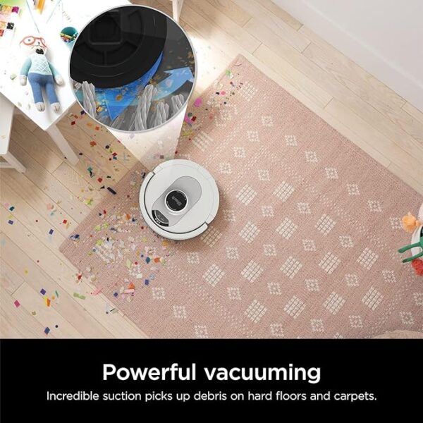 Shark AI Ultra Voice Control Robot Vacuum with Matrix Clean Navigation, Home Mapping, 60-Day Capacity, XL Self-Empty Base for Homes with Pets, Carpet & Hard Floors - Image 4