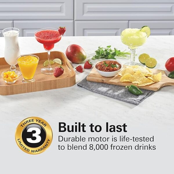 Hamilton Beach Wave Crusher Blender For Smoothies With 40 Oz Glass Jar and 14 Functions, Ice Sabre Blades & 700 Watts for Consistently Smooth Results, Black + Stainless Steel (54221) - Image 3