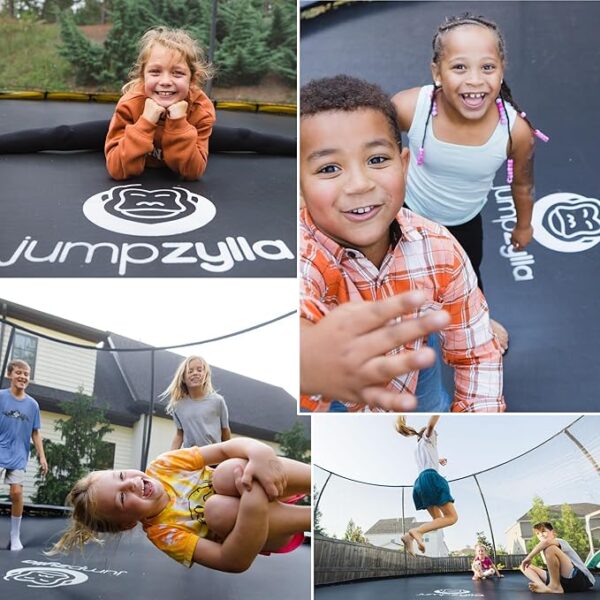 JUMPZYLLA Trampoline 8FT 10FT 12FT 14FT 15FT 16FT Trampoline with Enclosure - Recreational Trampolines with Ladder and AntiRust Coating, ASTM Approval Outdoor Trampoline for Kids - Image 5