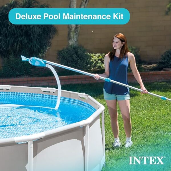 Intex 26373EH 32ft x 16ft x 52in Ultra XTR Frame Above Ground Rectangular Swimming Pool Set with Sand Filter Pump, Ladder, Cover, & Maintenance Kit - Image 5
