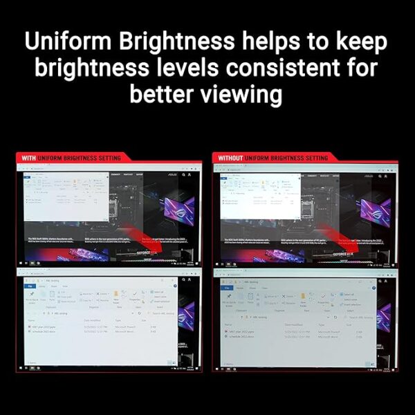 ASUS ROG Swift 32” 4K OLED Gaming Monitor (PG32UCDM) - UHD (3840 x 2160), QD-OLED, 240Hz, 0.03ms, G-SYNC Compatible, Custom Heatsink, Graphene Film, 99% DCI-P3, True 10-bit, 90W USB-C - Image 5