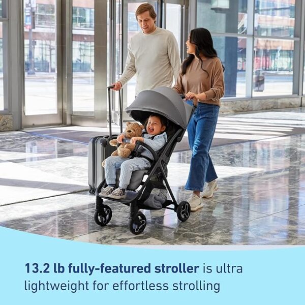 Graco Ready2Jet Travel System – Overhead Friendly Compact Travel Stroller with Automatic Fold and SnugRide Infant Car Seat - Image 4