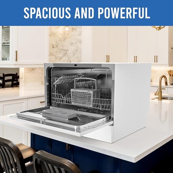 Farberware Compact 6-Place Setting Dishwasher - Portable Mini Countertop Dishwasher with 7 Wash Programs - Perfect for Small Spaces Like Apartment, Dorm, Boat, Camper/RV - Image 5