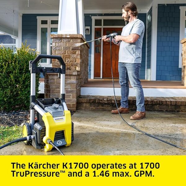 Kärcher Pressure Washer K1700, Max 2125 PSI, 3 Spray Nozzles, Detergent Tank, For Cars, Driveways, Siding, Patios, 1.46 max. GPM - Image 6