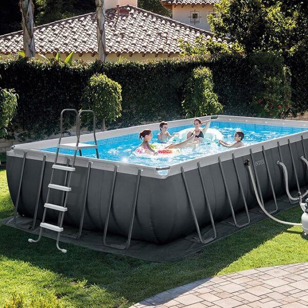 INTEX ZX100 Auto Pressure Side Pool Cleaner and 24 Foot x 12 Foot x 52 Inch Rectangular Ultra XTR Frame Swimming Pool with Pump - Image 2