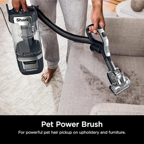 Shark Rotator Pet Pro Lift-Away ADV Upright Vacuum with HEPA Filter, DuoClean PowerFins HairPro and Odor Neutralizer Technology, Pet Hair Pickup, For Carpets & Hardfloors, Dark Grey, LA555 - Image 5