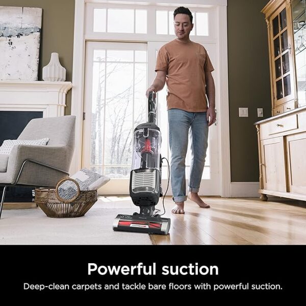Shark ZU102 Rotator Pet Upright Vacuum with PowerFins HairPro & Odor Neutralizer Technology, Charcoal, 2.9 L Dust Cup - Image 4