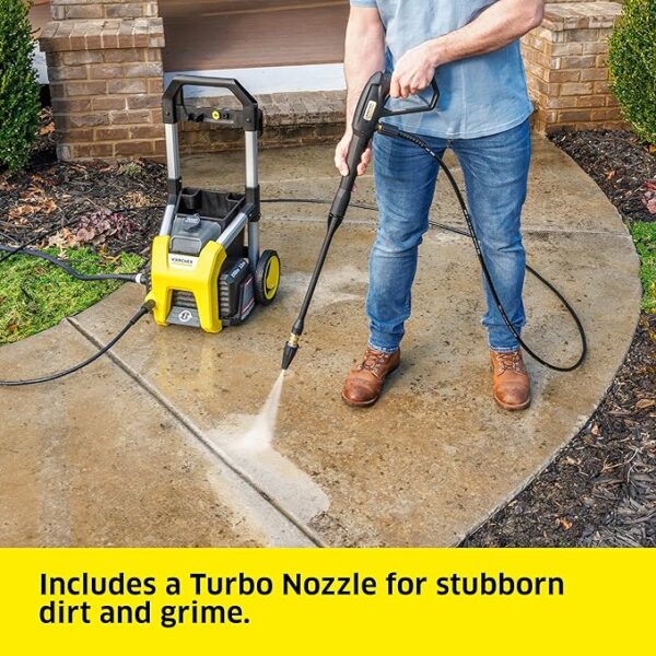 Kärcher Pressure Washer K1700, Max 2125 PSI, 3 Spray Nozzles, Detergent Tank, For Cars, Driveways, Siding, Patios, 1.46 max. GPM - Image 5