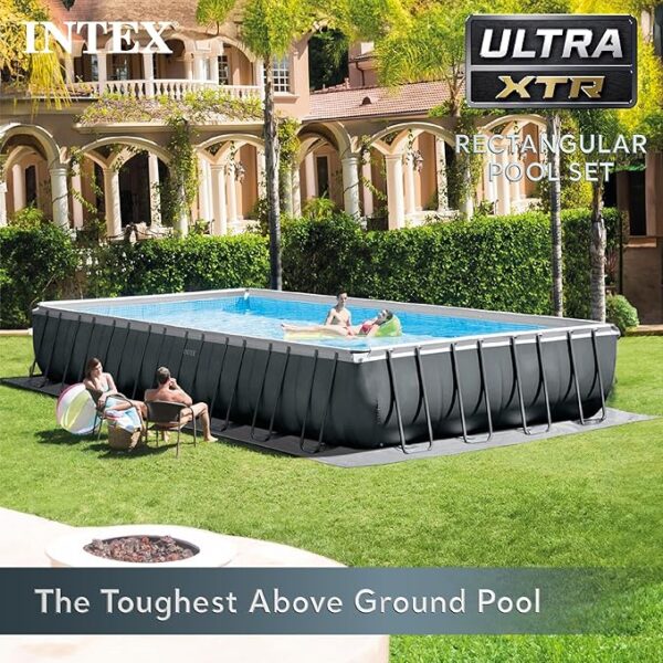 INTEX 26373EH Ultra XTR Deluxe Rectangular Above Ground Swimming Pool Set: 32ft x 16ft x 52in – Includes 2800 GPH Sand Filter Pump – Easy Assembly - Image 2