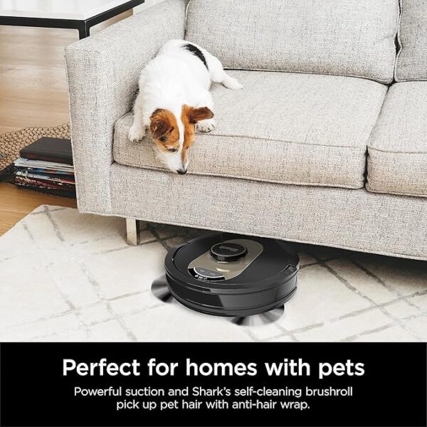 Shark AV2501AE AI Robot Vacuum with XL HEPA Self-Empty Base, Bagless, 60-Day Capacity, LIDAR Navigation, Perfect for Pet Hair, Compatible with Alexa, Wi-Fi Connected, Carpet & Hard Floor, Black - Image 2