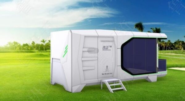 Luxury Tiny House 19L'x10W' Portable Home with Bathroom, 1 Bedroom, Kitchen, Air Conditioner, Heating, and Windows for Sale, Staycation Traveling House, Portable Camping Cabin, White - Image 2