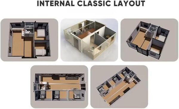 Modern Luxury House Prefab Modular Homes Portable Expandable Container House for Sale, Tiny Homes to Live in for Adults, 20ft 40ft with Bedroom Kitchen Bathroom and Living Room - Image 7