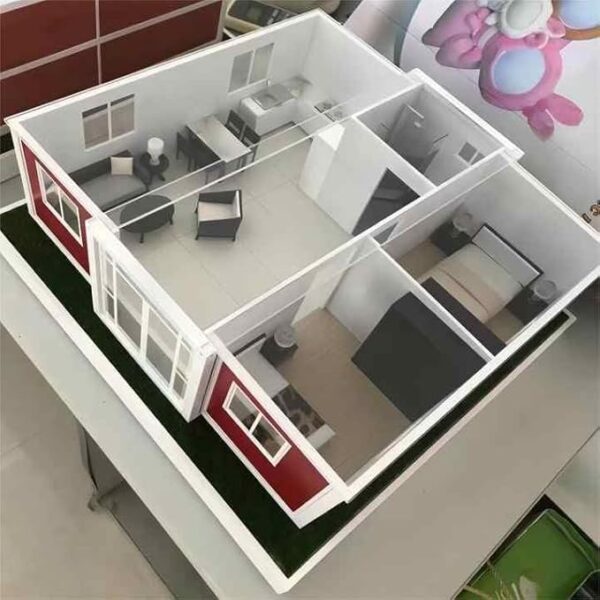 40ft Tiny Homes to Live in for Adults Mobile Prefab House with 3 Bedrooms, 1 Full Equiped Bathroom and Kitchen，Portable Container House Prefabricated Tiny Home for Sale - Image 5