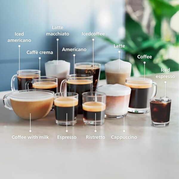 Philips 4400 Series Fully Automatic Espresso Machine – 12 Hot & Iced Coffees, Quick-to-Clean LatteGo Milk System, SilentBrew, QuickStart, Ceramic Grinder, Black Chrome (EP4444/90) - Image 3