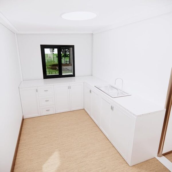 40FT Tiny House to Live in,Portable Prefab House with 3 Bedroom,1 Full Equiped Bathroom and Kitchen,Prefabricated Container House for Adults Living,Foldable Mobile Home with Steel Frame - Image 2