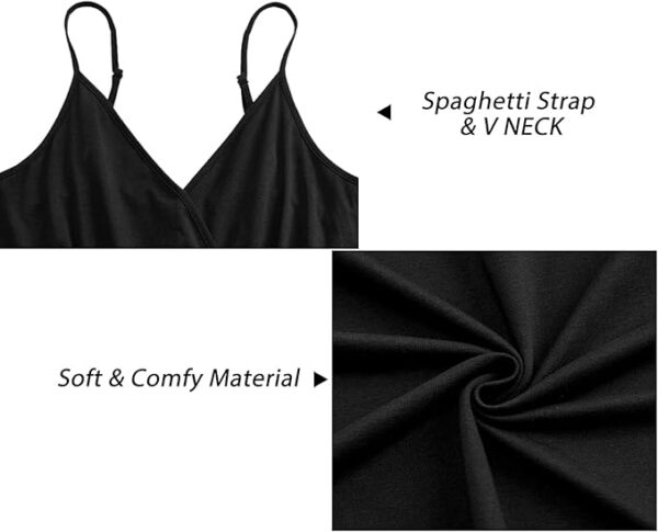 Newshows Women Summer 2025 Maxi Dress Vacation Floral Spaghetti Strap Spring Casual Boho Split Beach Long Flowy Sundress - Image 5