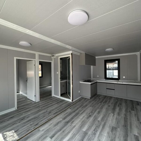Modular Prefab Tiny Home for Sale, 20ft Portable Expandable Container House with 2 Bedrooms, 1 Full Equipped Bathroom & Kitchen, Prefabricated Tiny House to Live in for Adults Mobile Foldable Home - Image 4