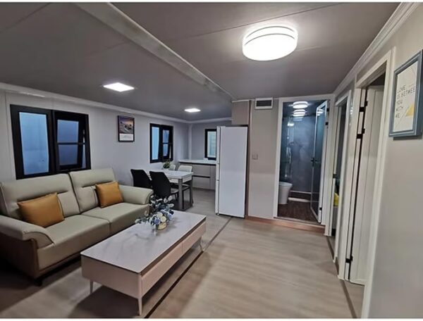 Prefabricated Tiny Homes for Sale, Modular Prefab Steel Expandable Container Granny Flat House with 1 Full Equiped Bathroom and Kitchen,1 2 3 Bedroom Fodable House to Live in for Adults - Image 4