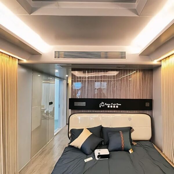 Futuristic Space Capsule House – Modular, Eco-Friendly Tiny Home with Smart Features and Durable Steel Structure, Customizable for Living, Office, or Adventure (20ft: L5900 x W6300 x H2480 mm)Futuristic Space Capsule House – Modular, Eco-Friendly Tiny Home with Smart Features and Durable Steel Structure, Customizable for Living, Office, or Adventure (20ft: L5900 x W6300 x H2480 mm) - Image 4