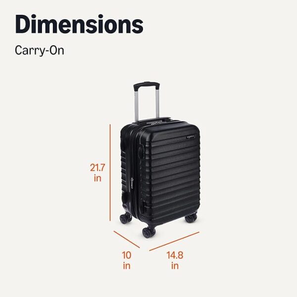 21" Hardside Carry-On Luggage, Hardshell Suitcase With Wheels, Expandable For Up to 25% More Space, With Scratch-Resistant Surface, Four Multi-directional Wheels, Black - Image 2