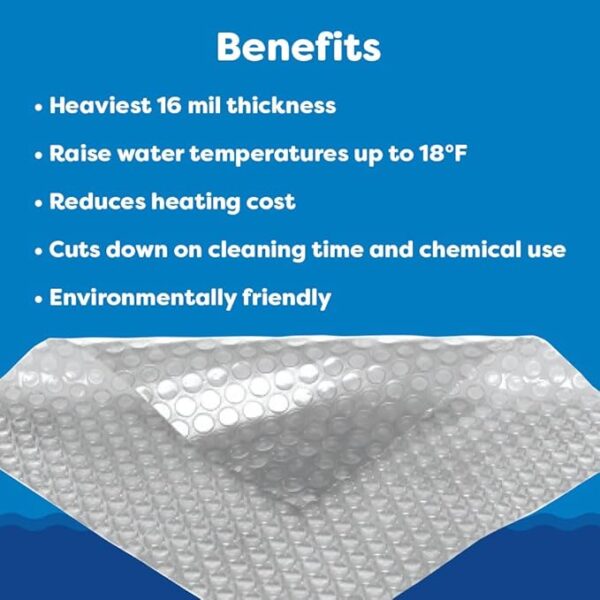 In The Swim 24' Premium Blue Round Solar Pool Cover 12 Mil for Solar Heating Above Ground Pools and Inground Pools - Image 5
