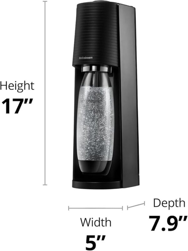 SodaStream - Terra Soda Streaming Machine - STARTER KIT - Sparkling Water Maker with CO2 & Bubly Drop - Eco-Friendly, No Batteries Needed - Black - Image 6