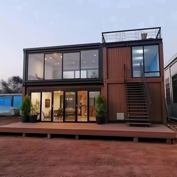 Double-Storey barn Homes 2024 Folding prefab House Expandable Tiny Home for Adults, Portable prefab House with bedrooms, Bathroom, Kitchen | Modular Container Tiny Steel Home Brown Color (40 FT) - Image 6