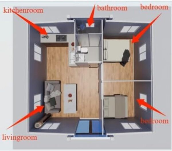 Tiny Homes to Live in for Adults, Fully with Kitchen and Bathroom 3 Bedrooms Luxury Mobile Tiny Prefabricated Prefab Houses Modular Design Prefab Tiny Homes - Image 2