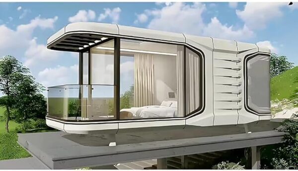 Futuristic Space Capsule House – Modular, Eco-Friendly Tiny Home with Smart Features and Durable Steel Structure, Customizable for Living, Office, or Adventure (20ft: L5900 x W6300 x H2480 mm)Futuristic Space Capsule House – Modular, Eco-Friendly Tiny Home with Smart Features and Durable Steel Structure, Customizable for Living, Office, or Adventure (20ft: L5900 x W6300 x H2480 mm) - Image 5