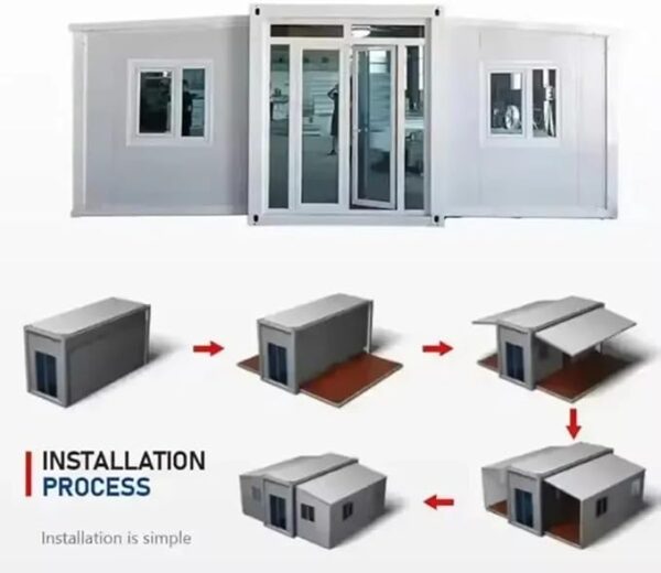 Luxury Prefab Tiny Homes for Adults, Expandable Container House 20ft 40ft Tiny Homes for Sale Prefab Foldable Modern Cabin with Smart Home Tech - Image 2