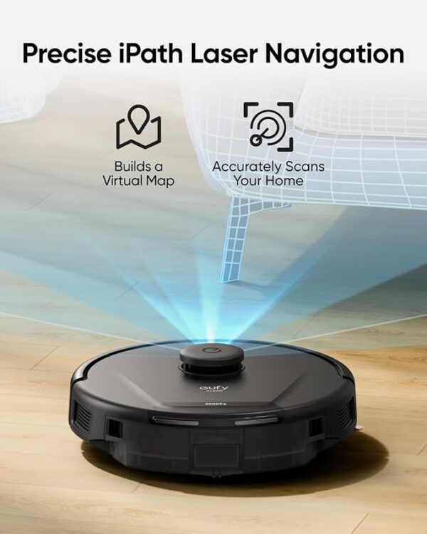 eufy L50 SES Robot Vacuum with 60 Day Self-Empty Station, Multi-Floor Cleaning,Precise iPath Laser Navigation, Customizable Al Mapping, Climb Up to 20 mm, Ideal for Hard Floor, Tile, and Carpet - Image 5