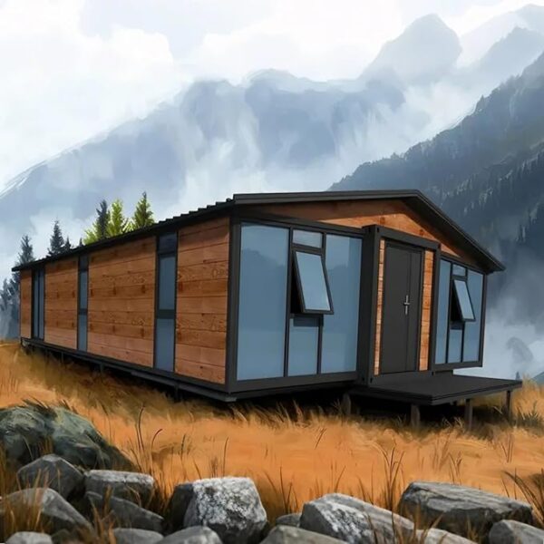 Portable Prefab Tiny Home for Sale, 40ft Prefabricated Modular Home - with 3 Bedrooms, 1 Full Equipped Bathroom & Kitchen, Expandable Container House to Live in for Adults Mobile Foldable House
