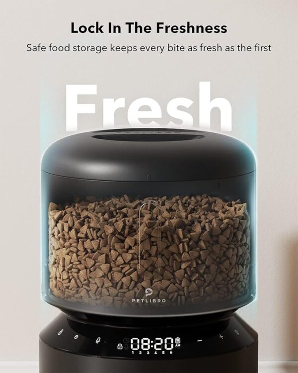 PETLIBRO Automatic Cat Feeder, Automatic Cat Food Dispenser with Freshness Preservation, Timed Pet Feeders for Dry Food, Up to 50 Portions 6 Meals Per Day, Granary Pet Feeder for Cats Dogs - Image 3