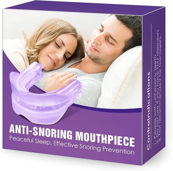 Anti Snoring Devices, Mouth Guard for Grinding Teeth at Night, Reusable Snoring Solution, Snoring Mouth Guard with Suitable Size, Anti Snoring Mouthpiece for Men & Women-Q62