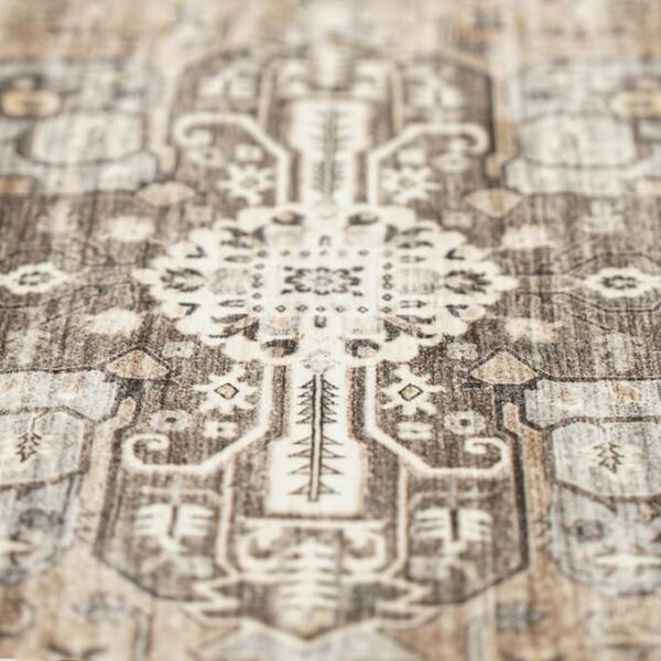 RUUGME Washable 9x12 Area Rugs - Large Rugs for Living Room Stain Resistant Carpet Vintage Rugs for Bedroom with Non Slip Backing Home Decor Floor Decoration Mat (9x12 Beige) - Image 3