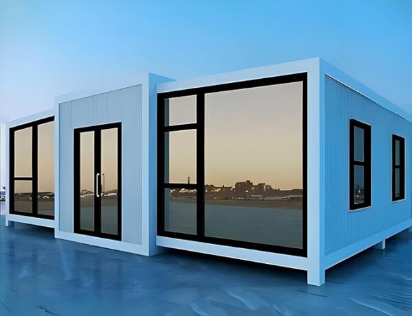 20FT Prefab House,Portable Container House to Live in with 3 Bedroom,1 Full Equiped Bathroom and Kitchen,Prefabricated Tiny House for Living,Foldable Mobile Home, Office