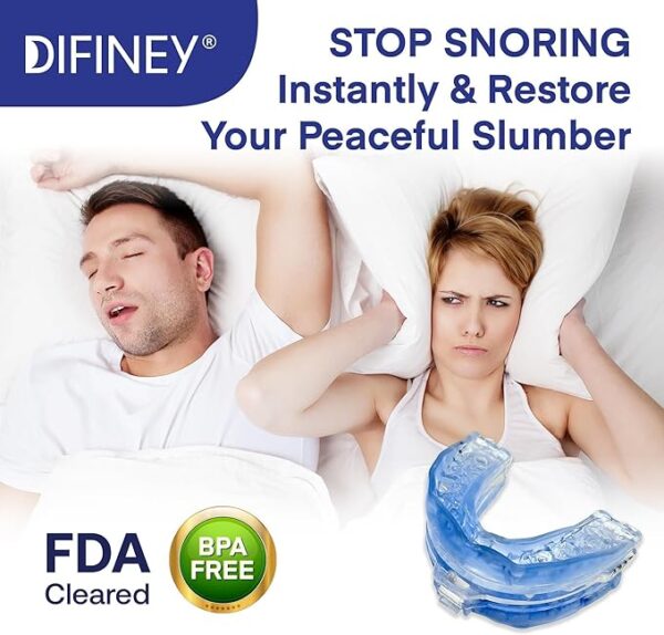 Anti Snoring Device: FDA-Cleared Anti Snoring Mouthpiece Mouth Guard - Effective Anti Snore Solution for Men and Women to Reclaim Peaceful Sleep (Blue) - Image 5