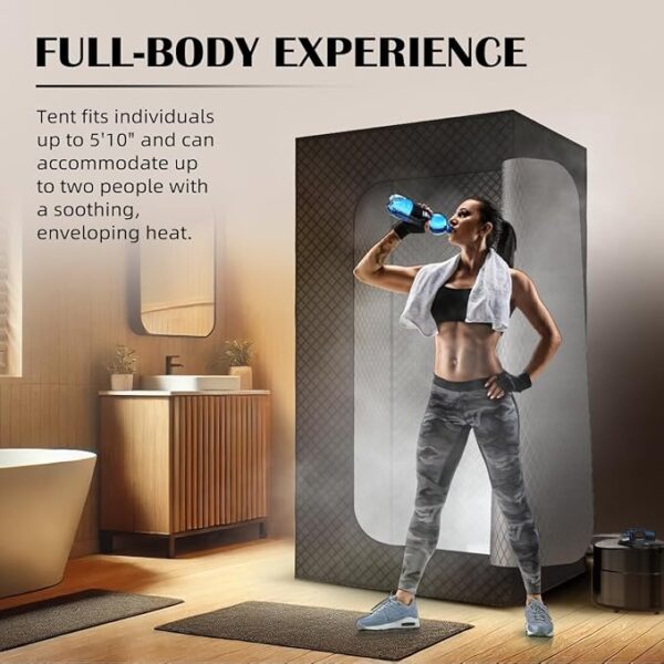 Sauna Box, Portable Sauna for Home, Large Sauna Tent with 3.0L Steamer for Full Body SPA, Easy Assembly Quick Heat-Up Sauna Experience - Image 6